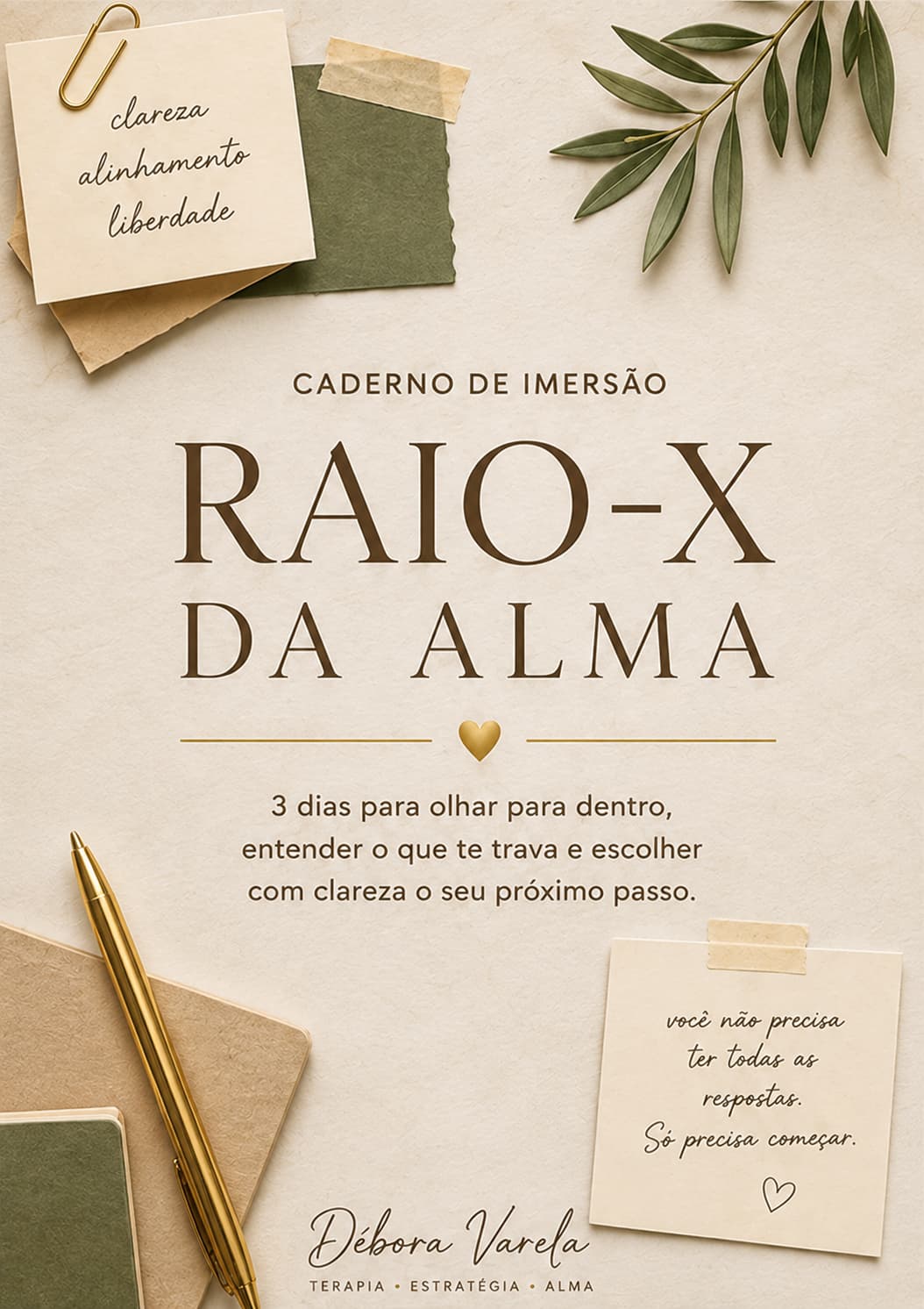 Capa do Caderno Raio-X da Alma