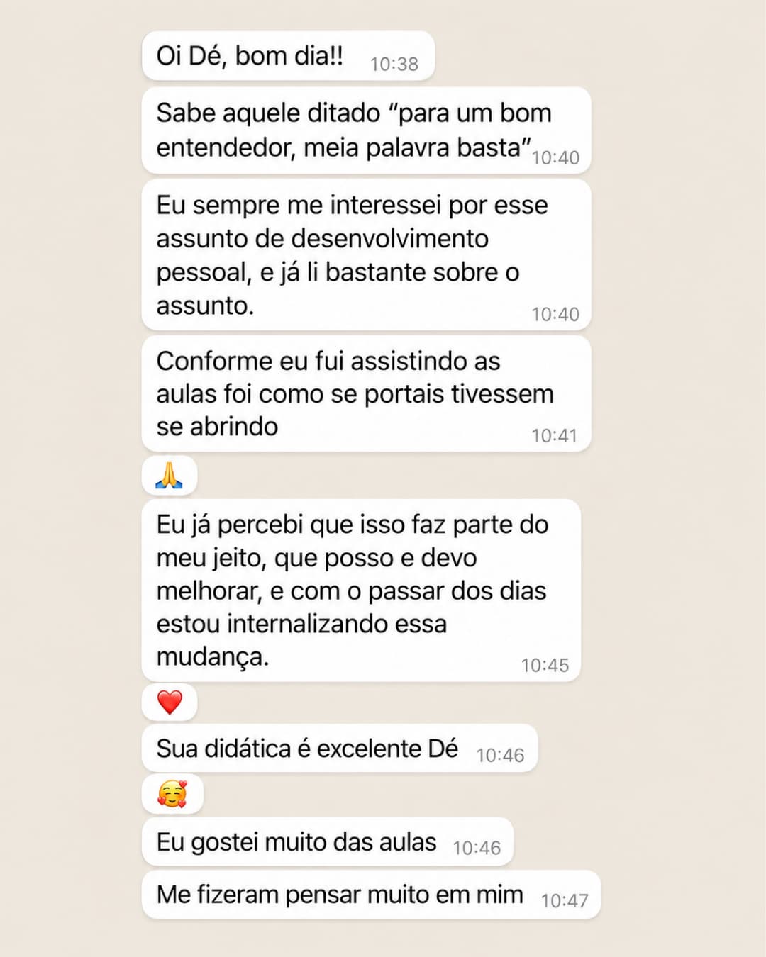 Depoimento de aluna da Débora Varela 3